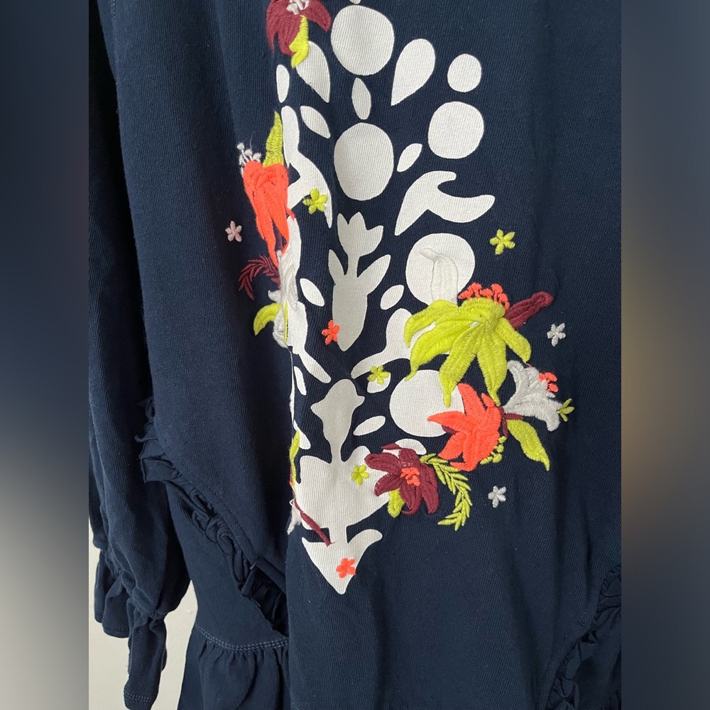 NWT FREE PEOPLE MOVEMENT Spring Forward Tunic In Midnight Navy Combo MSRP $128 - Picture 13 of 16